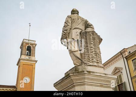 Giuseppe Garibaldi Platz in Rovigo eine historische italienische Stadt Stockfoto