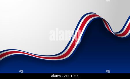 EPS10 Vector Patriotischer Hintergrund mit den Farben der Costa Rica Flagge. Ein Element der Wirkung für die Verwendung, die Sie daraus machen möchten. Stock Vektor