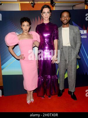 Foto muss gutgeschrieben werden ©Alpha Press 078237 10/10/2021 Ruth Negga Rebecca Hall und Andre Holland bei der Europa-Premiere während des BFI London Film Festival 2021 in London Stockfoto