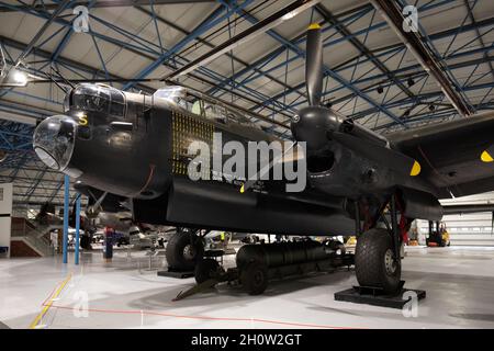 Bomber von Avro Lancaster, Royal Air Force Museum, London Stockfoto