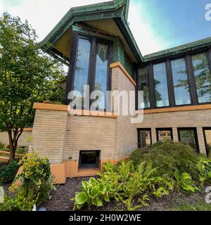 Springfield, IL USA - 24. September 2021: Dana Thomas House ein von Frank Lloyd Wright entworfenes Zuhause in Springfield, Illinois. Stockfoto