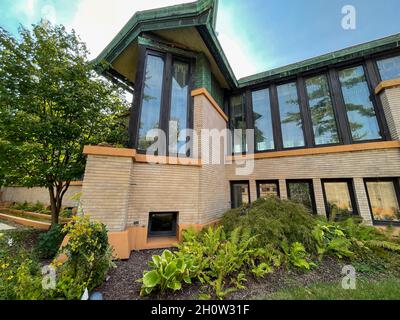 Springfield, IL USA - 24. September 2021: Dana Thomas House ein von Frank Lloyd Wright entworfenes Zuhause in Springfield, Illinois. Stockfoto