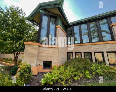 Springfield, IL USA - 24. September 2021: Dana Thomas House ein von Frank Lloyd Wright entworfenes Zuhause in Springfield, Illinois. Stockfoto