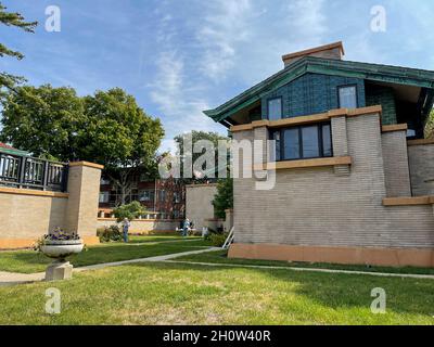 Springfield, IL USA - 24. September 2021: Dana Thomas House ein von Frank Lloyd Wright entworfenes Zuhause in Springfield, Illinois. Stockfoto