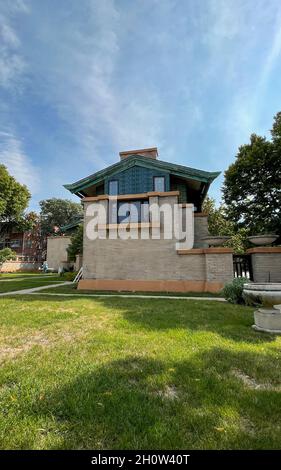 Springfield, IL USA - 24. September 2021: Dana Thomas House ein von Frank Lloyd Wright entworfenes Zuhause in Springfield, Illinois. Stockfoto