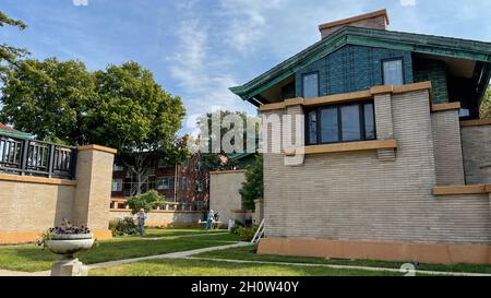 Springfield, IL USA - 24. September 2021: Dana Thomas House ein von Frank Lloyd Wright entworfenes Zuhause in Springfield, Illinois. Stockfoto