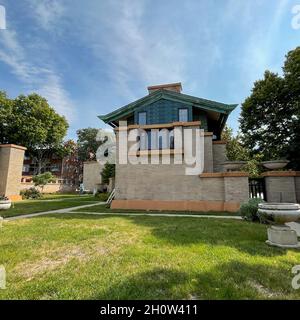 Springfield, IL USA - 24. September 2021: Dana Thomas House ein von Frank Lloyd Wright entworfenes Zuhause in Springfield, Illinois. Stockfoto