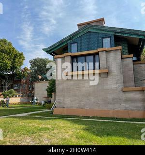 Springfield, IL USA - 24. September 2021: Dana Thomas House ein von Frank Lloyd Wright entworfenes Zuhause in Springfield, Illinois. Stockfoto