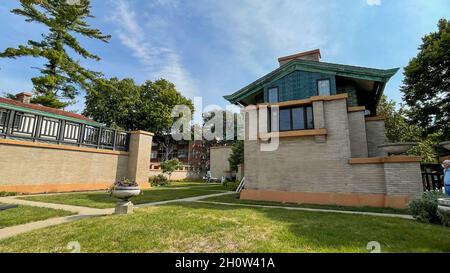 Springfield, IL USA - 24. September 2021: Dana Thomas House ein von Frank Lloyd Wright entworfenes Zuhause in Springfield, Illinois. Stockfoto