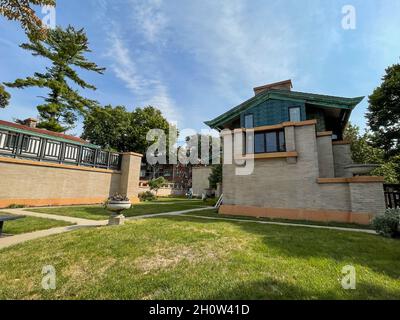 Springfield, IL USA - 24. September 2021: Dana Thomas House ein von Frank Lloyd Wright entworfenes Zuhause in Springfield, Illinois. Stockfoto