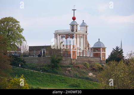 Das Royal Observatory im Greenwich Park, Flamsteed House, London, England, Vereinigtes Königreich, Großbritannien Stockfoto