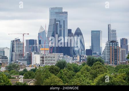 Wolkenkratzer in der City of London, England Vereinigtes Königreich Großbritannien Stockfoto