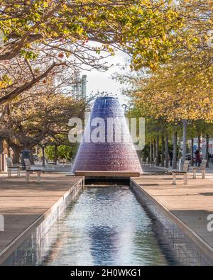 Vulcano-Brunnen im Parque das Nações in Lissabon Stockfoto