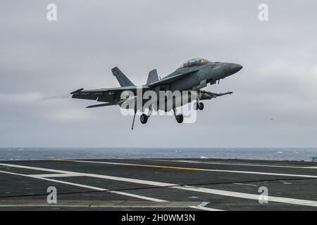 F/A-18 Super Hornets sind das Rückgrat der militärischen Stärke der US Navy Stockfoto