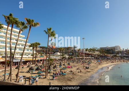 Strand Costa Adeje in Teneriffa Stockfoto