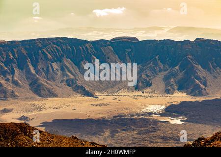 Las Cañadas (Ucanca) Caldera im Teide-Nationalpark auf Teneriffa Stockfoto