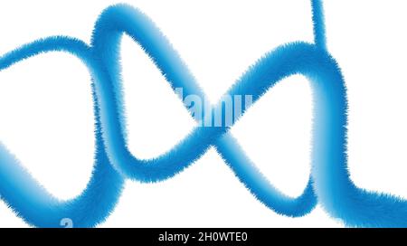 Unendlichkeits-Symbol. Blaue Linien mit weichen Kanten. Isoliert auf weißem Hintergrund. Stock Vektor