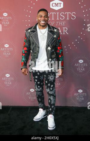 13. Oktober 2021, Nashville, Tennessee, USA: Sängerin Nelly nimmt am 2021 13. Oktober 2021 an den CMT Artists of the Year im Schermerhorn Symphony Center in Nashville, Tennessee, Teil. (Bild: © Debby Wong/ZUMA Press Wire) Stockfoto
