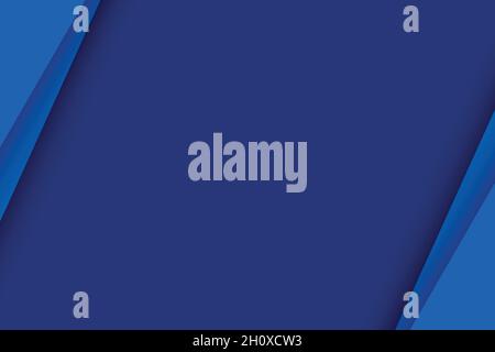 Blauer, abstrakter Hintergrund auf Papierebene. Papierschnitt in Ebenen mit Platz für Text. Stock Vektor