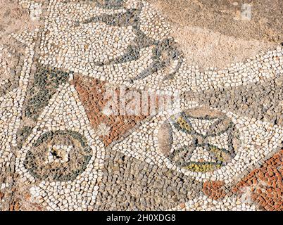Archäologische Stätte von Agios Georgios Pegeia, Region Paphos, Zypern. Stockfoto