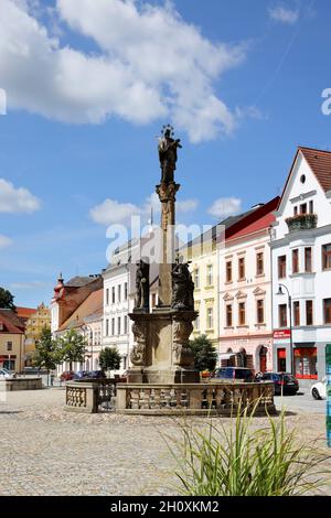 Město Planá U Mariánských Lázní, Západní Čechy, Ceska republika / Plana Stadt in der Nähe von Marianske lazne, Westböhmen, Tschechische republik Stockfoto
