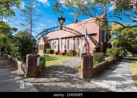 Die St. Barnabas Anglican Church in Roseville, Sydney, wurde 1928 eröffnet und 1931 wurde eine vollständige Orgel in Brisbane installiert Stockfoto