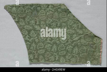 Silk Damast Fragmente, 1500. Italien, 16. Damast, Seide; Durchschnitt: 19,3 x 32,5 cm (7 5/8 x 12 13/16 in.). Stockfoto