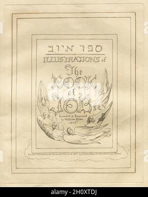 Das Buch Hiob, 1825. William Blake (Großbritannien, 1757-1827). Gravur; Stockfoto