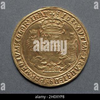 Souverän (umgekehrt), 1544-1547. England, Henry VIII, 1509-1547. Gold; Stockfoto