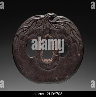 Schwertwächter, Anfang des 19. Jahrhunderts. Japan, Edo-Zeit (1615-1868). Eisen; Durchmesser: 7 cm (2 3/4 in.). Stockfoto