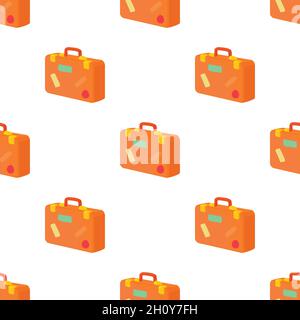 Braun Koffer Muster nahtlose Hintergrund Textur wiederholen Tapete geometrischen Vektor Stock Vektor