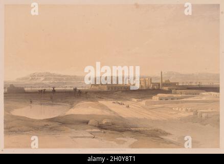 Ägypten und Nubien: Band II - Nr. 32, Karnak, 1838. Louis Haghe (Großbritannien, 1806-1885). Farblithographie; Stockfoto