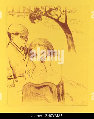 Volpini Suite: Human Misery (Misères Humaines), 1889. Paul Gauguin (Französisch, 1848-1903). Zincograph; Blatt: 50 x 65 cm (19 11/16 x 25 9/16 Zoll); Bild: 28.4 x 23.3 cm (11 3/16 x 9 3/16 Zoll). Stockfoto