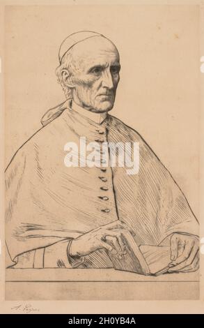 Cardinal Manning. Alphonse Legros (Französisch, 1837-1911). Ätzung und Trockenpunkt; Stockfoto