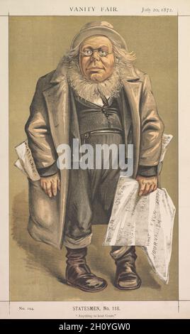 Veröffentlicht in Vanity Fair 20. Juli 1872; Vanity Fair. (Boston: Frame Central, 1992.) S. 4, 20. Juli 1872, S. Nr. 118: Vanity Fair: Staatsmann, Nr. 118 „Anything to Beat Grant“, 1872. Thomas Nast (Amerikaner, 1840-1902), Vincent Brooks Day & Son. Farblithographie; Blatt: 35.6 x 22.9 cm (14 x 9 Zoll); Bild: 31 x 18.4 cm (12 3/16 x 7 1/4 Zoll). Stockfoto