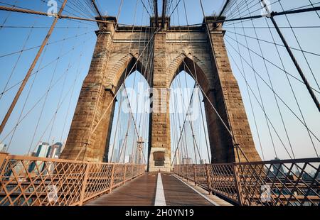 Bild von Brooklyn Bridge, New York City, USA. Stockfoto