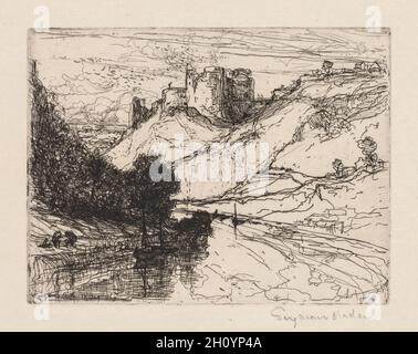 Kilgaren Castle, 1864. Francis Seymour Haden (Großbritannien, 1818-1910). Ätzen; Stockfoto