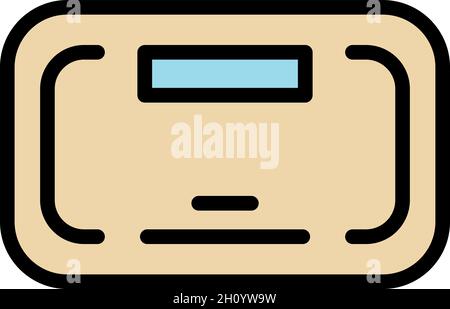 Symbol für Nagelgerät. Umriss Nagel Gerät Vektor Symbol Farbe flach isoliert Stock Vektor