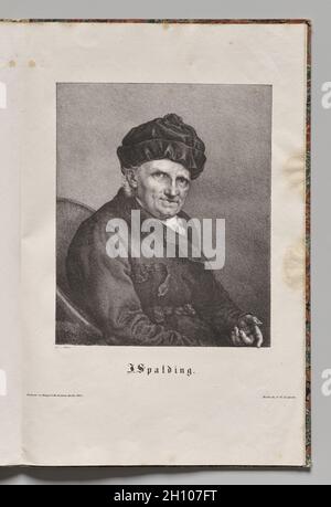 Deutschlands berühmte Autoren: Porträt von Johann Joachim Spalding, 1824. Gustav Karl Friedrich Lüderitz (Deutsch, 1803-1884). Lithographie; Stockfoto