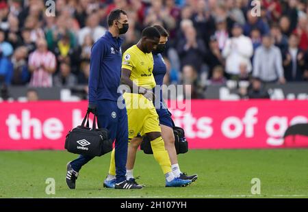 Aktenfoto vom 03-10-2021 von Brentfords Shandon Baptiste. Brentford verzichtet auf Shandon Baptiste für ihren ersten Premier League-Kampf mit den Nachbarn Chelsea aus West-London. Ausgabedatum: Freitag, 15. Oktober 2021. Stockfoto