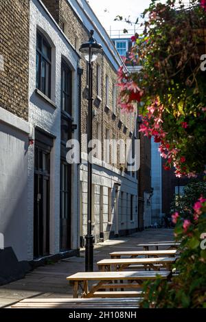 Middleton Place, eine schmale Gasse in Marylebone, London, England, Großbritannien Stockfoto