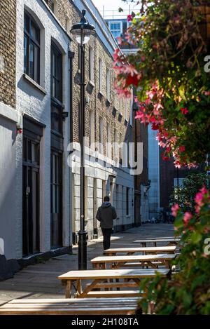 Middleton Place, eine schmale Gasse in Marylebone, London, England, Großbritannien Stockfoto