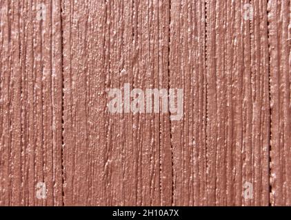 Braun lackierte Holzplanken in Nahaufnahme Stockfoto