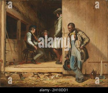 Die Macht der Musik, 1847. William Sidney Mount (American, 1807-1868). Öl auf Leinwand, gerahmt: 67 x 78 x 7,5 cm (26 3/8 x 30 11/16 x 2 15/16 in.); ohne Rahmen: 43,4 x 53,5 cm (17 1/16 x 21 1/16 in.). Stockfoto