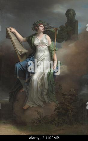 Calliope, Muse der epischen Dichtung, 1798. Charles Meynier (Französisch, 1768-1832). Öl auf Leinwand; Insgesamt: 275 x 177 cm (108 cm x 69 11/16 in.). Stockfoto