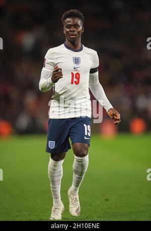 England – Ungarn – FIFA Fußball-Weltmeisterschaft 2022 – Wembley-Stadion der englische Fußballnationalmannschaft Bukayo Saka während der WM-Qualifikation in Wembley. Picture : Mark Pain Stockfoto