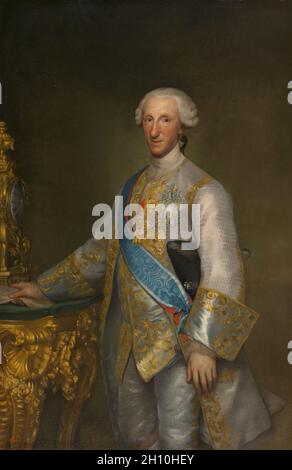 Portrait von Infante Don Luis de Borbón, C. 1776. Anton Raphael Mengs (1728-1779). Öl auf Leinwand, gerahmt: 180,5 x 127 x 8 cm (71 1/8 x 50 x 3 1/8 in.); ohne Rahmen: 152,7 x 100 cm (60 1/8 x 39 3/8 in.). Stockfoto