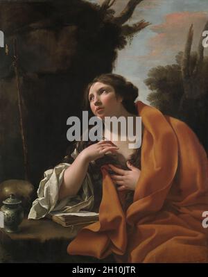 Hl. Maria Magdalena, C. 1630. Simon Vouet (Französisch, 1590-1649). Öl auf Leinwand, gerahmt: 159 x 132 x 13 cm (62 5/8 x 51 15/16 x 5 1/8 in.); ohne Rahmen: 130,8 x 103,5 cm (51 1/2 x 40 3/4 in.). Stockfoto