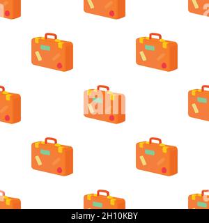 Braun Koffer Muster nahtlose Hintergrund Textur wiederholen Tapete geometrischen Vektor Stock Vektor