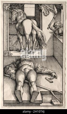 The Bewitched Groom, 1544-45. Hans Baldung (Deutsch, 1484/85-1545). Holzschnitt; Stockfoto